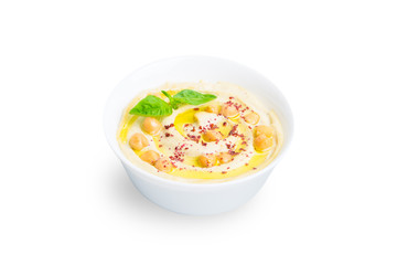 Isolated hummus bowl