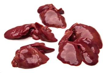 Obraz premium Chicken offal isolated on a white background