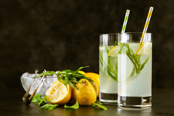 Tarragon lemonade drink