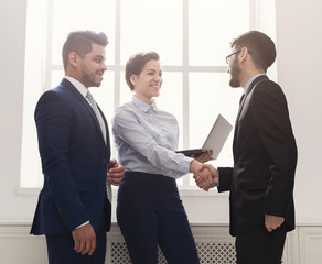 Business people handshake at first meeting
