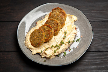 Falafel and hummus