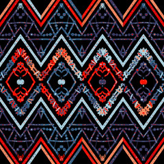 Geometric decorative seamless pattern