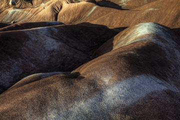 View of the badlands in Ontario, Canada