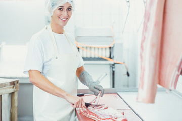 Meat cutting in butchery