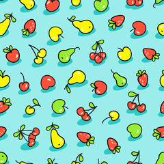 Colorful summer season seamless vector pattern.