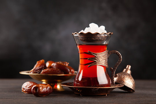 Turkish tea in a glass