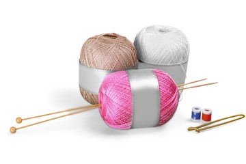 Wool Yarn and Knitting Tools