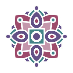 Mandala Logo. Geometric Decoration Ornament.