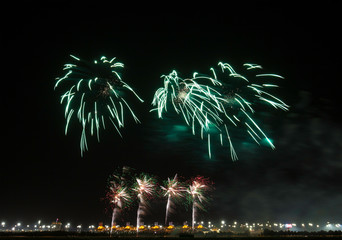 Fireworks on Bahrain National Day 2016