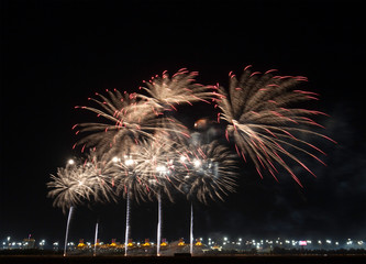 Fireworks on Bahrain National Day 2016