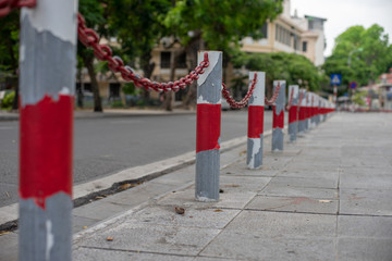 Naklejka premium Street Chain Fence