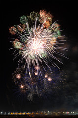 Obraz premium Fireworks on Bahrain National Day 2016