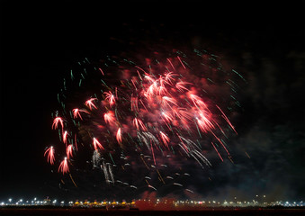 Fireworks on Bahrain National Day 2016