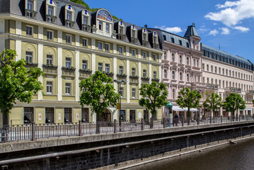Beautiful buildings of Karlovy Vary, Czech Republic