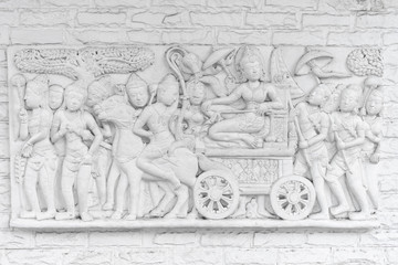 Ancient White Wall Mural Background