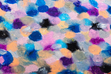 Fototapeta na wymiar Photo of hand drawing. Colorful texture for background. Oil pastels drawing