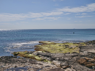 Fototapeta na wymiar Mediterranean sea at Pilar de la Horadada beach