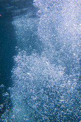 Air bubbles underwater