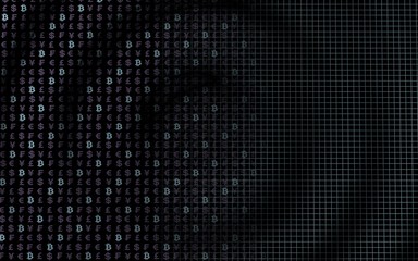 Bitcoin background. Cryptocurrency 3D illustration. Digital currency symbol. Business concept. Mining, development, trade of crypto