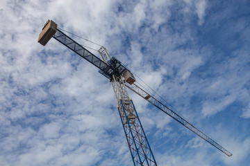 Tower construction crane.