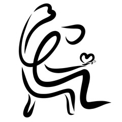 Man sitting in a chair with a butterfly in his hands, abstraction