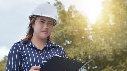 engineer is checking job