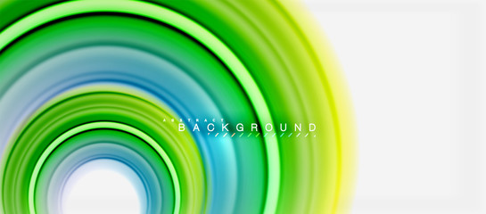 Rainbow fluid color line abstract background - swirl and circles, twisted liquid colours design, colorful marble or plastic wavy texture backdrop, multicolored template for business or technology