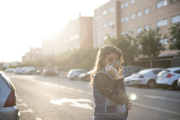 Beautiful Woman posing in the City