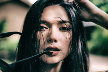 Obraz premium Portrait of lady face