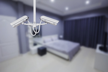 CCTV Camera surveillance operating with bedroom