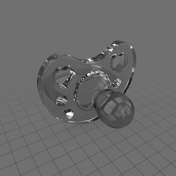 Clear baby pacifier