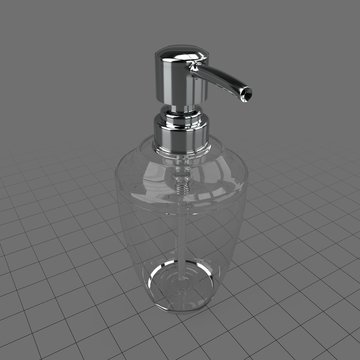 Clear soap dispenser