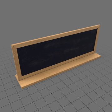 Rectangular wooden chalkboard