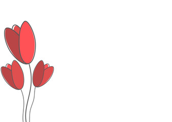 Spring field (meadow) flowers - crocuses (buttercup, tulip). Nature and romance. Card