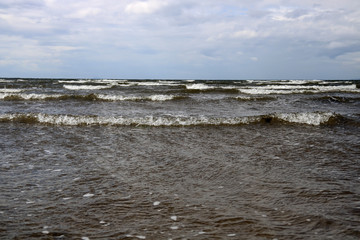 Winter Time Seascape and Sky View
