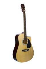 Fototapeta premium Electro Acoustic Guitar isolated on white background.