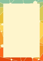 Business design concept with square text field. Frame textured by lines and dots pattern