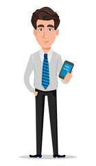 Obraz premium Business man in office style clothes