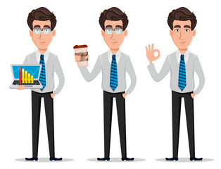 Business man in office style clothes