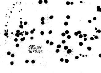 Handdrawn grunge texture. Abstract ink drops background. Black and white grunge illustration. Vector watercolor artwork pattern.