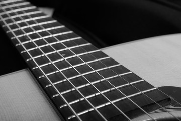 Fototapeta premium Classic acoustic guitar close-up