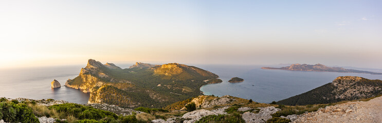 Naklejka na ściany i meble Panoramic view of the north of Mallorca