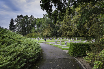 Fototapeta na wymiar Cemetery of Soviet soldiers - Seelow