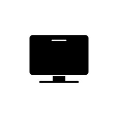 Computer monitor icon. Flat PC icon