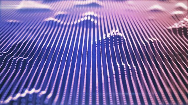 Retro colorful modern design of sound wave with loop animation