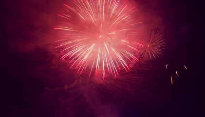 red fireworks display in