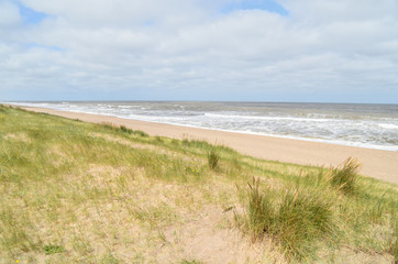 Fototapeta na wymiar Lincolnshire summer beach