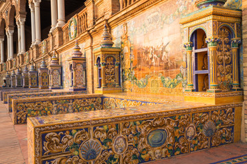 Fototapeta premium Seville in Spain, traditional ceramic decoration