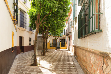 Fototapeta na wymiar Seville, Spain - Architecture barrio Santa Cruz district