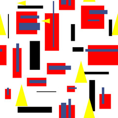 Trendy geometric elements memphis greeting cards design.